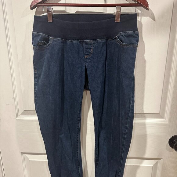 Liz Lange Maternity Jeans Straight Pull On Comfort Stretch Denim Size 6 264 - Picture 1 of 4